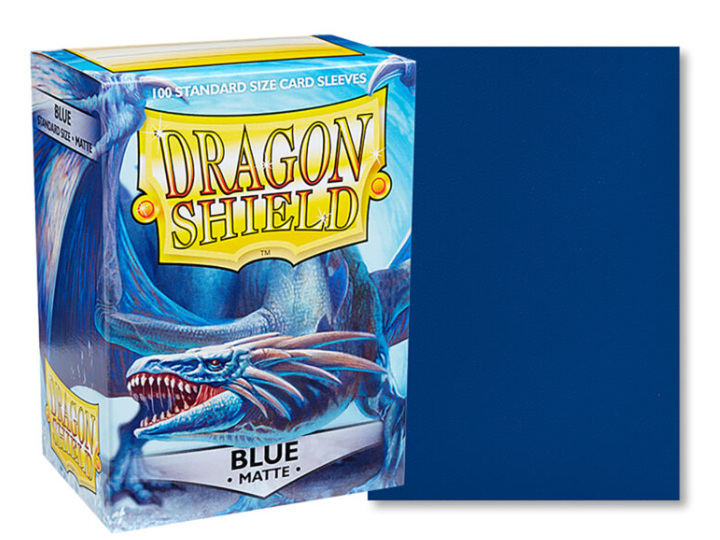 100 PCS/BOX Matte Blue Dragon Shield Cards Sleeves