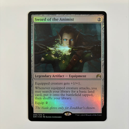 Sword of the Animist ORI foil MTG Proxy Cards