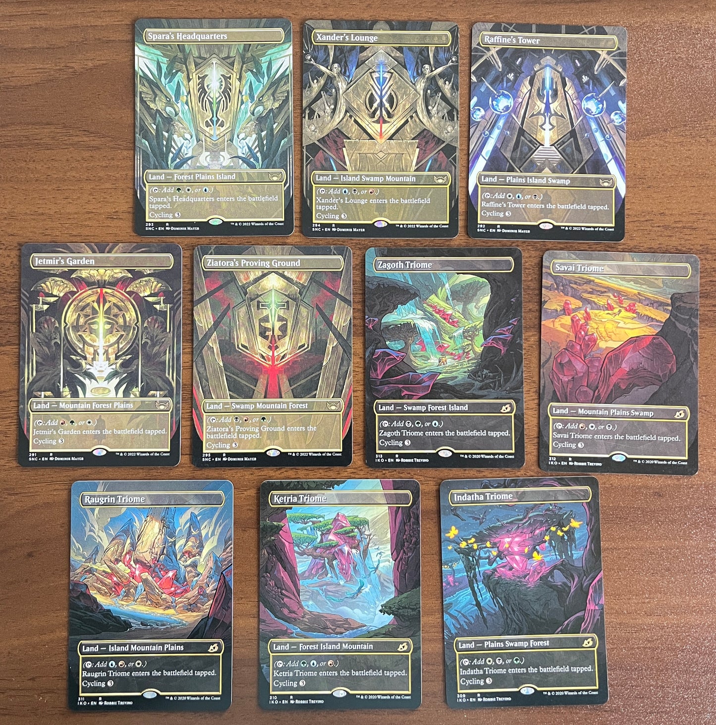 3 COLOR LANDS FOIL SET MTG CARDS