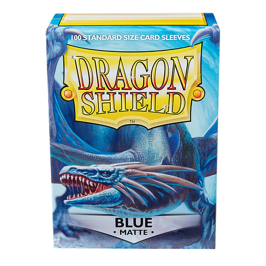 100 PCS/BOX Matte Blue Dragon Shield Cards Sleeves