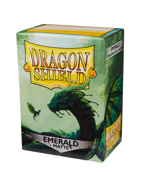 100 PCS/BOX Matte Emerald Dragon Shield Cards Sleeves