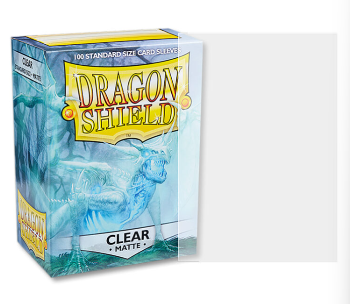 100 PCS/BOX Matte Clear Dragon Shield Cards Sleeves