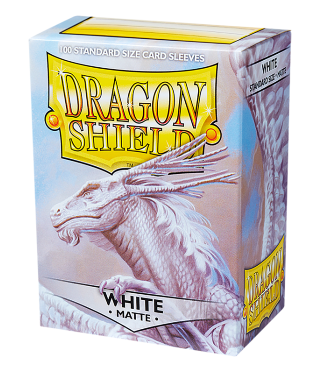 100 PCS/BOX Matte White Dragon Shield Cards Sleeves