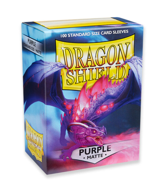 100 PCS/BOX Matte Purple Dragon Shield Cards Sleeves