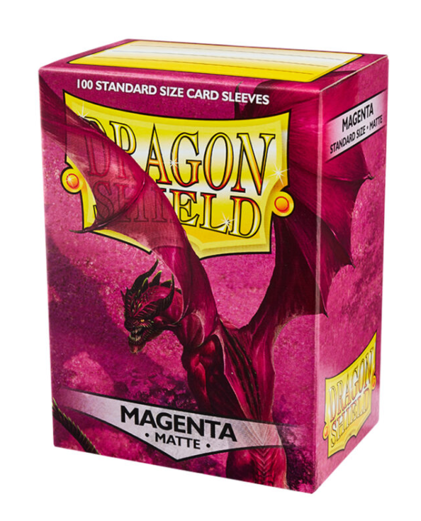 100 PCS/BOX Matte Magenta Dragon Shield Cards Sleeves