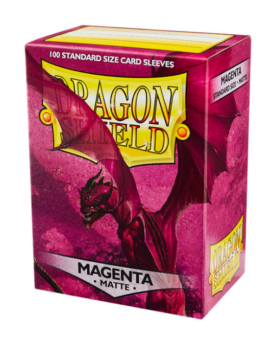 100 PCS/BOX Matte Magenta Dragon Shield Cards Sleeves