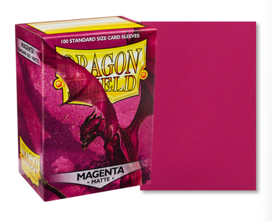 100 PCS/BOX Matte Magenta Dragon Shield Cards Sleeves