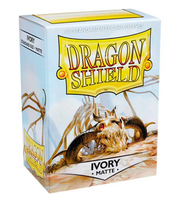 100 PCS/BOX Matte Ivory Dragon Shield Cards Sleeves