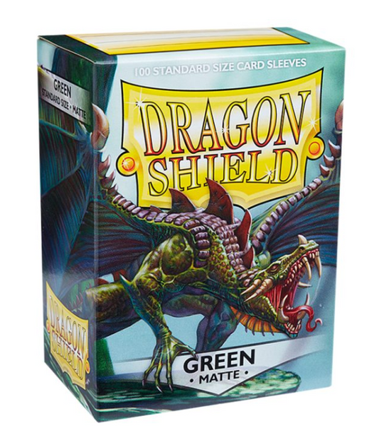 100 PCS/BOX Matte Green Dragon Shield Cards Sleeves